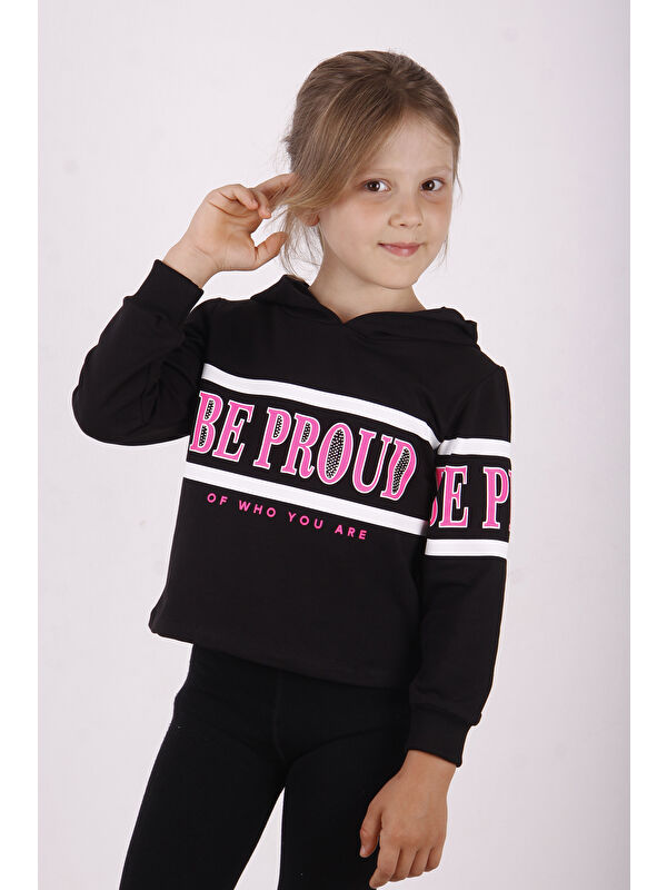 Toontoykids Kız Çocuk Be Proud Baskılı Sweatshirt