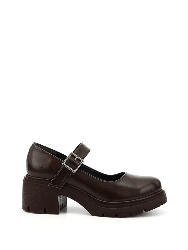 Kadın ÇİKOLATA KAHVE Kalın Topuklu Ayakkabı - Görsel 2