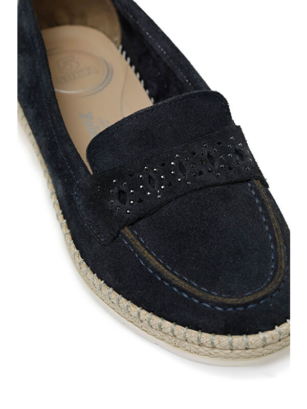 105454.Z5FX Lacivert Kadın Loafer - Görsel 8