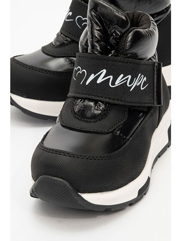 Kız Çocuk Siyah Suni Deri Suya Dayanıklı Anatomik Günlük Bot - Görsel 3