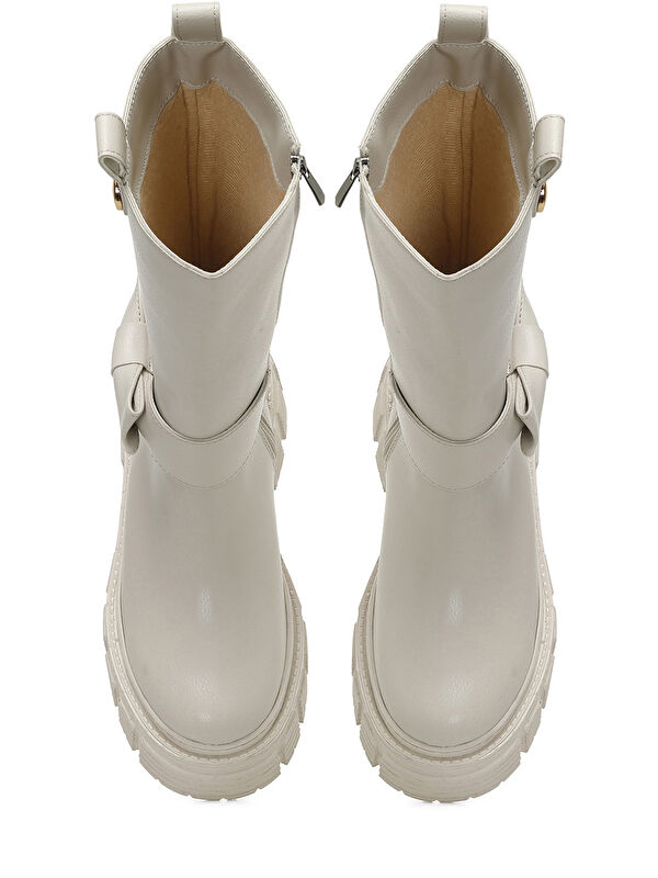 HAZEL 3PR Bej Kadın Çizme - Görsel 5