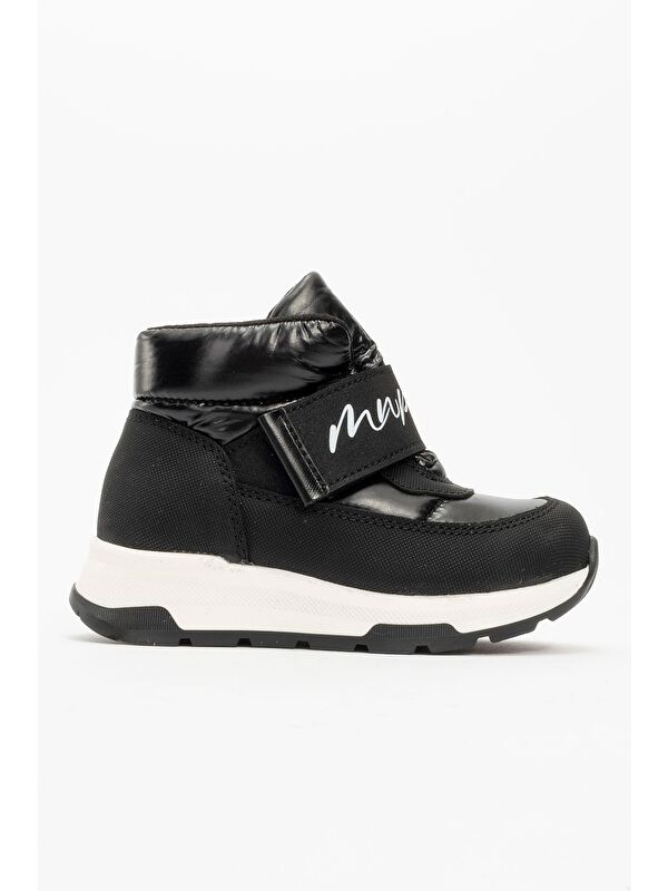 Kız Çocuk Siyah Suni Deri Suya Dayanıklı Anatomik Günlük Bot - Görsel 5