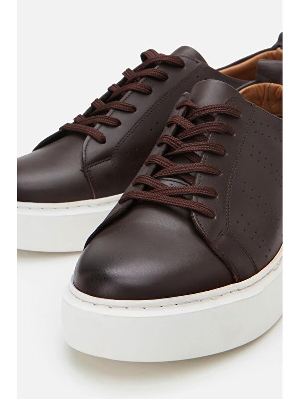 Erkek Deri Kahverengi Hafif Tabanlı Spor Ayakkabı - Görsel 6