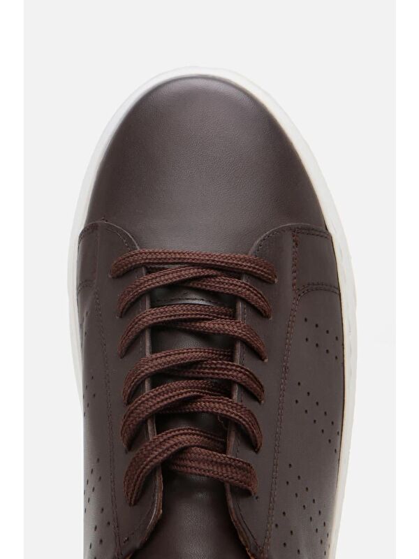 Erkek Deri Kahverengi Hafif Tabanlı Spor Ayakkabı - Görsel 7