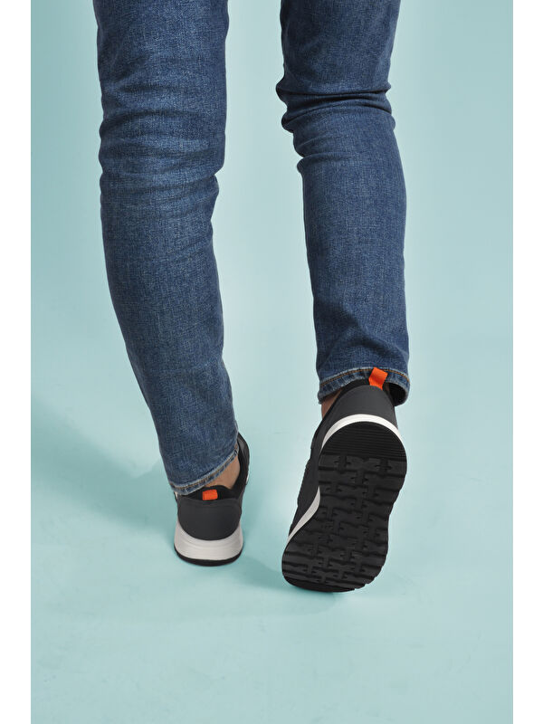 Füme Hafif Esnek Kilit Bağcıklı Erkek Spor Ayakkabı Nans 6006 M - Görsel 6