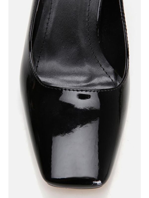 Siyah Kadın Kalın Topuk - Görsel 5
