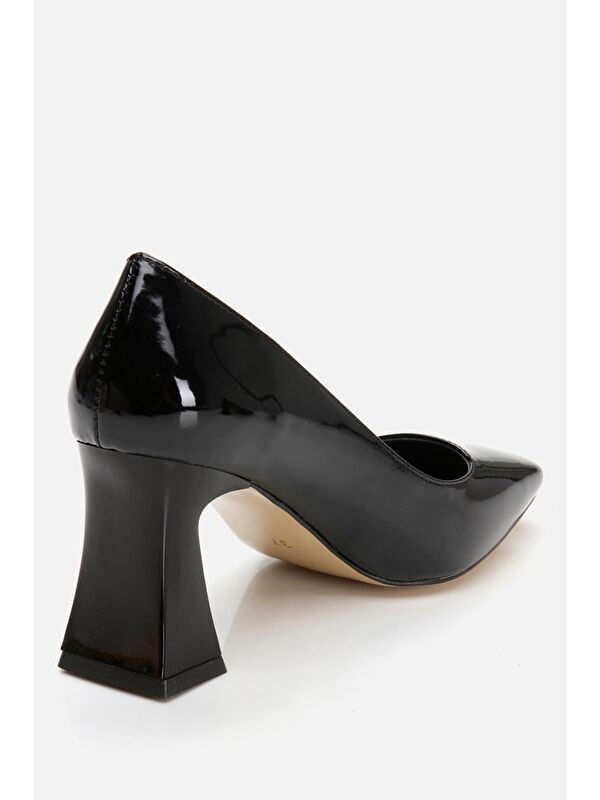 Siyah Kadın Kalın Topuk - Görsel 6