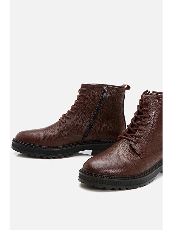 Hakiki Deri Kahve Erkek Günlük Bot - Görsel 4