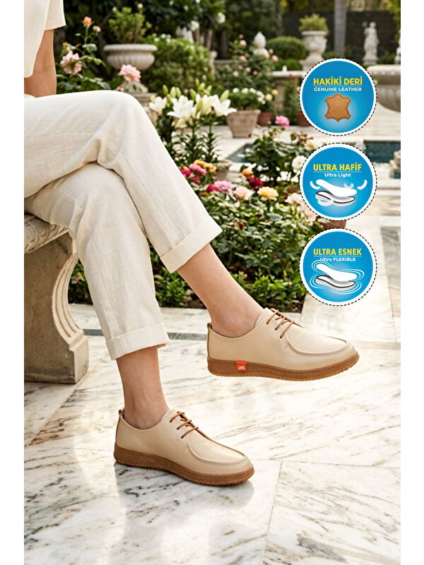 Ayakmod Kahverengi Ayakmod Hakiki Deri Kadın Casual Ayakkabı 2005 Z
