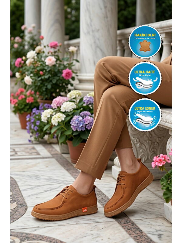 Ayakmod Kahverengi Ayakmod Hakiki Deri Kadın Casual Ayakkabı 2005 Z