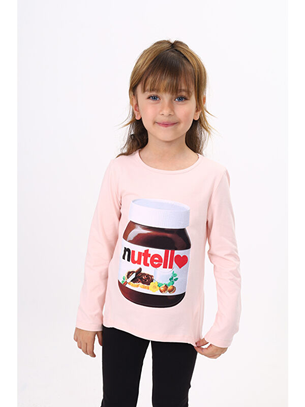 Toontoykids Kız Çocuk Nutella Baskılı T-Shirt