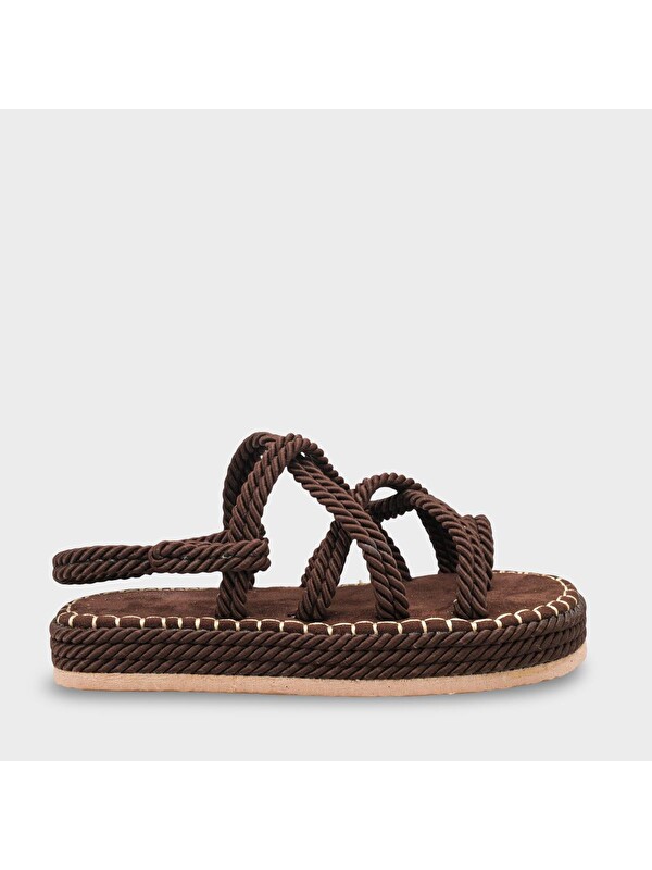 Capone Outfitters Eden Dolgu Topuk İpli Kadın Sandalet