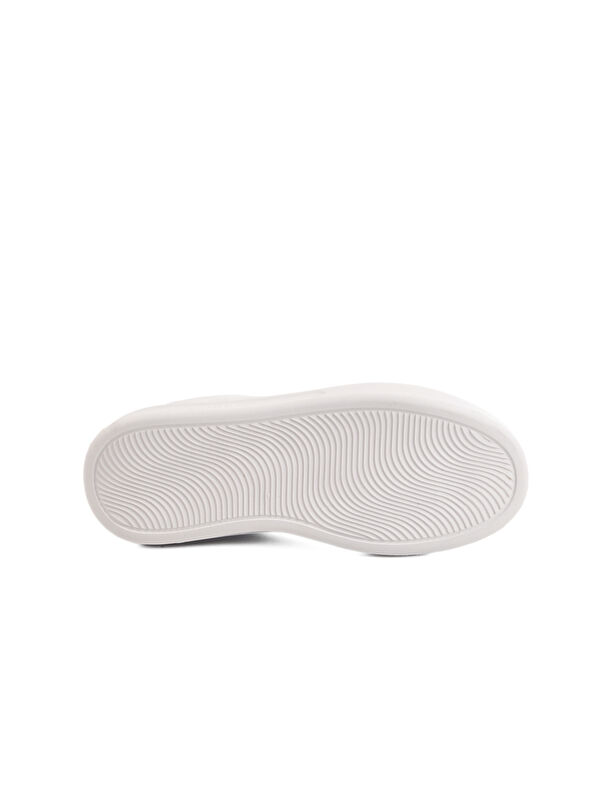 Beyaz Bağcıklı Kadın Sneaker 156 G - Görsel 6