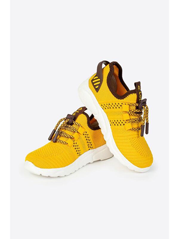 Bağcıklı Yuvarlak Burunlu Desenli Spor Ayakkabı - Görsel 5