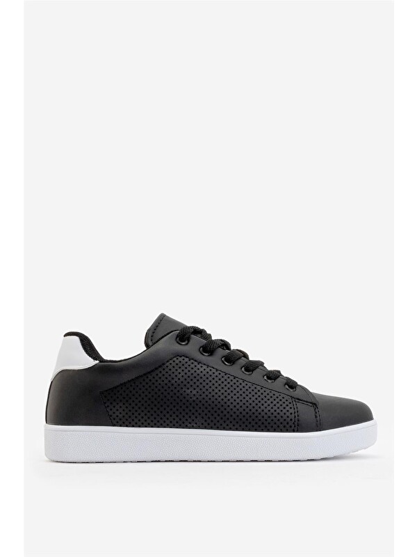 LİGER Kadın Spor Sneaker Ayakkabı Sİyah - Beyaz
