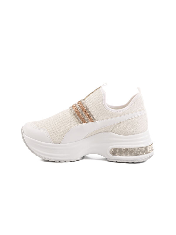 Beyaz Anorak Taşlı Kadın Sneaker 702307 Z - Görsel 3