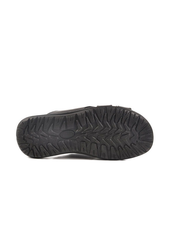 Siyah Hakiki Deri Erkek Terlik 476449 M - Görsel 6