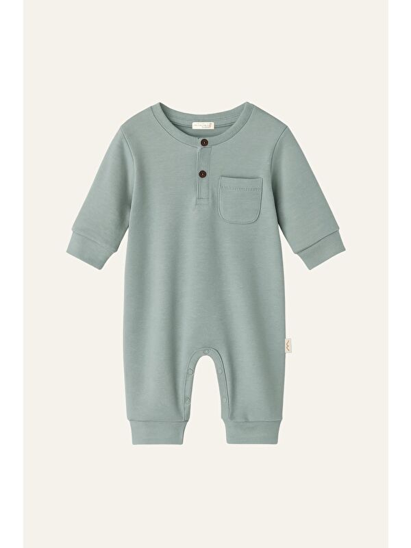 MİNİNİO Unisex Bebek Organik Tulum - Mint