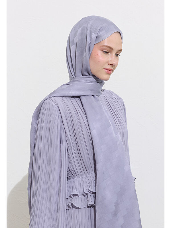 Fresh Scarfs Nori İpek Jakar Şal Lavanta