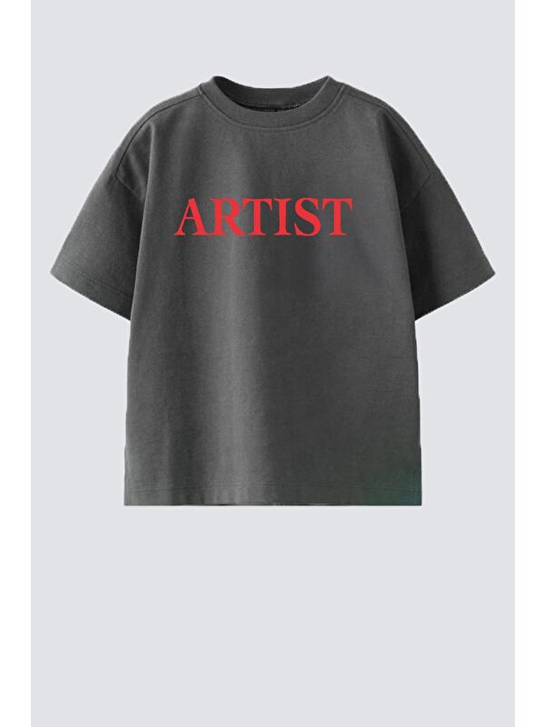 Monila Unisex Bisiklet Yaka Baskılı Tshirt