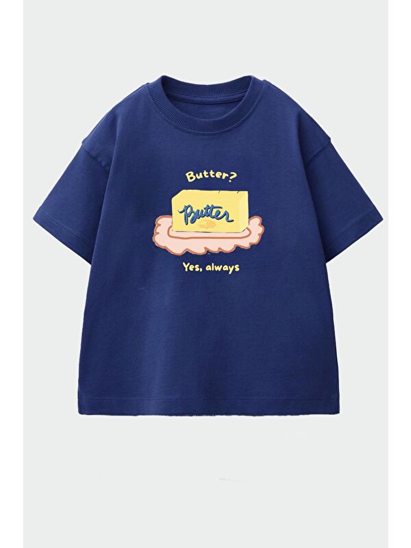 Monila Unisex Bisiklet Yaka Baskılı Tshirt