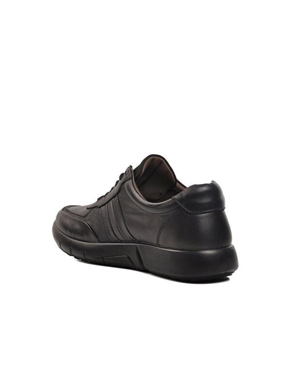 Siyah Ortopedik Deri Erkek Casual Ayakkabı Esse 28797 - Görsel 5