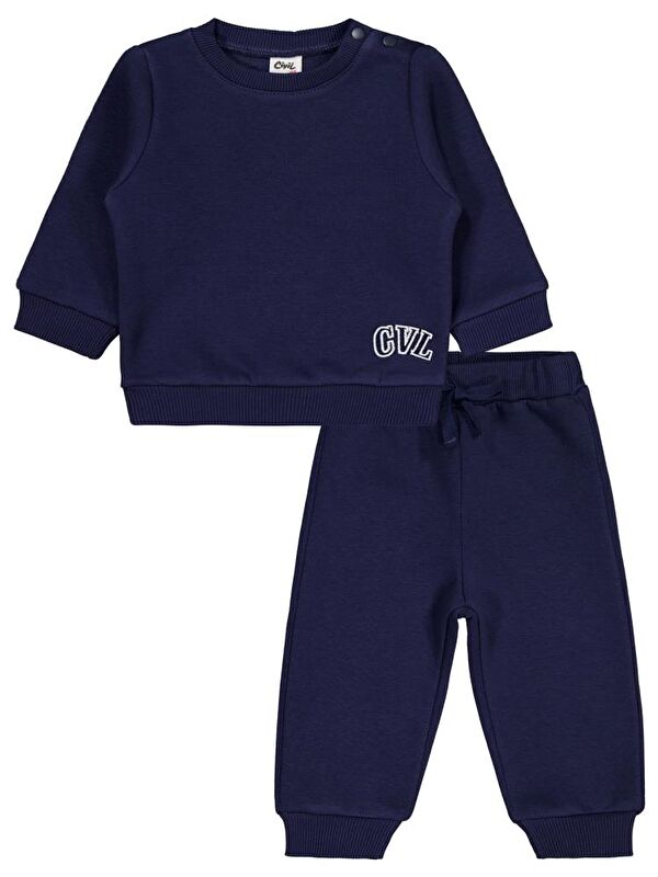 Civil Baby Cvl Nakışlı 6-18 Ay Takım - Lacivert 6-9 Ay