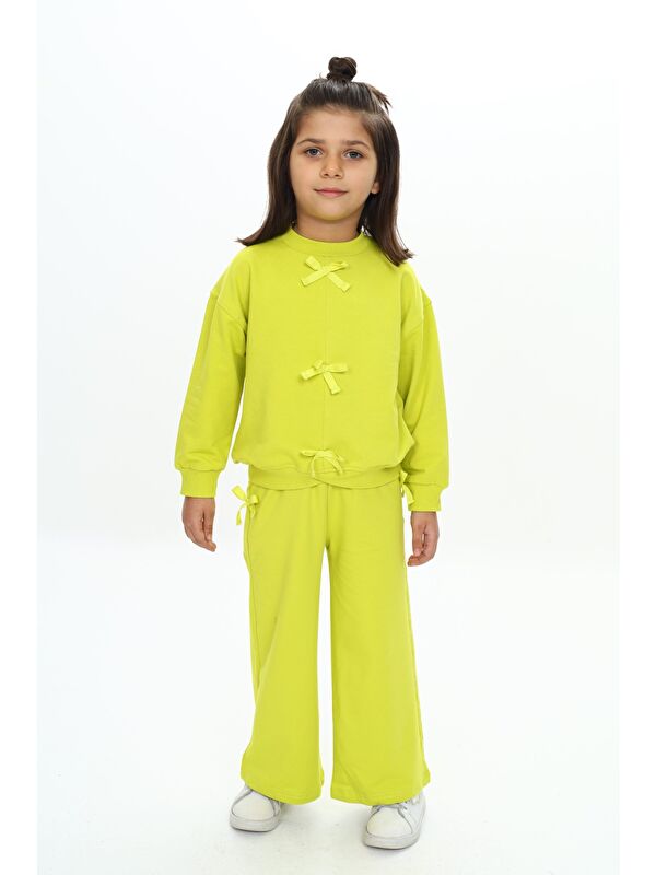 Toontoykids Kız Çocuk Fiyonk Detaylı Takım