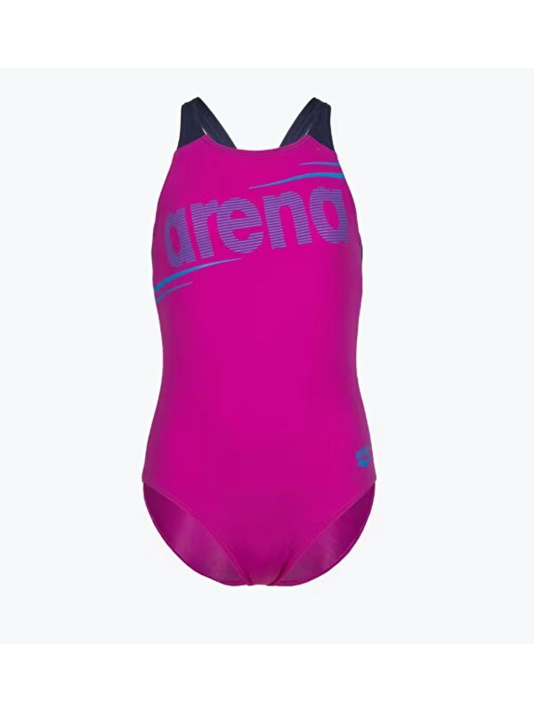 Arena G Bold Swimsuit V Back Mavi Kız Çocuk Yüzücü Mayosu 011755970
