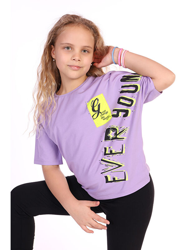 Toontoykids Kız Çocuk Ever Young Baskılı Tişört