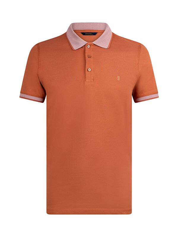 Hatemoğlu Kiremit Regular Fit 100% Pamuklu Polo Yaka Tişört
