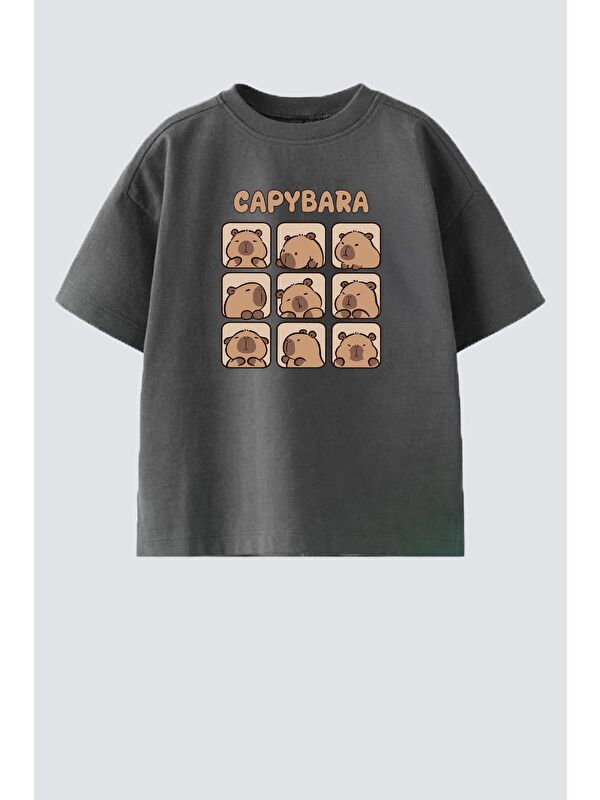 Monila Unisex Bisiklet Yaka Baskılı Tshirt