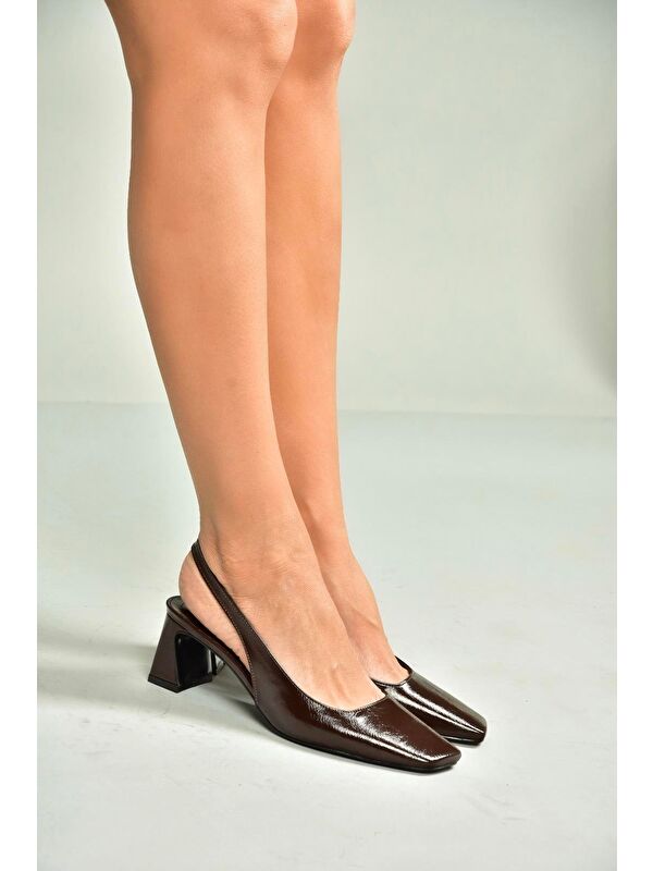 Kahverengi Kadın Topuklu Ayakkabı U6540805 - Görsel 4