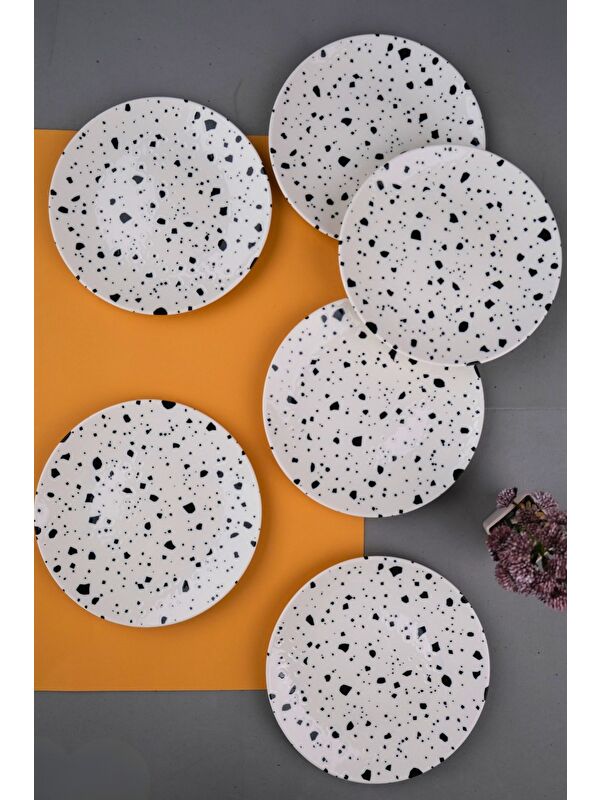TABAK EVİ Porselen Sidereal Pasta Tabağı 19,50cm SD1 6 Kişilik 6 Parça