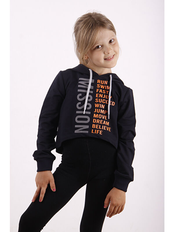 Toontoykids Kız Çocuk Yazı Baskılı Sweatshirt