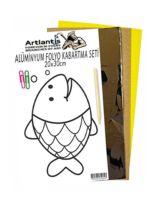 Artlantis Alüminyum Folyo Kabartma Seti 20x30 cm Deney Malzemesi 1 Paket Aliminyum Folyo Seti Kabartma
