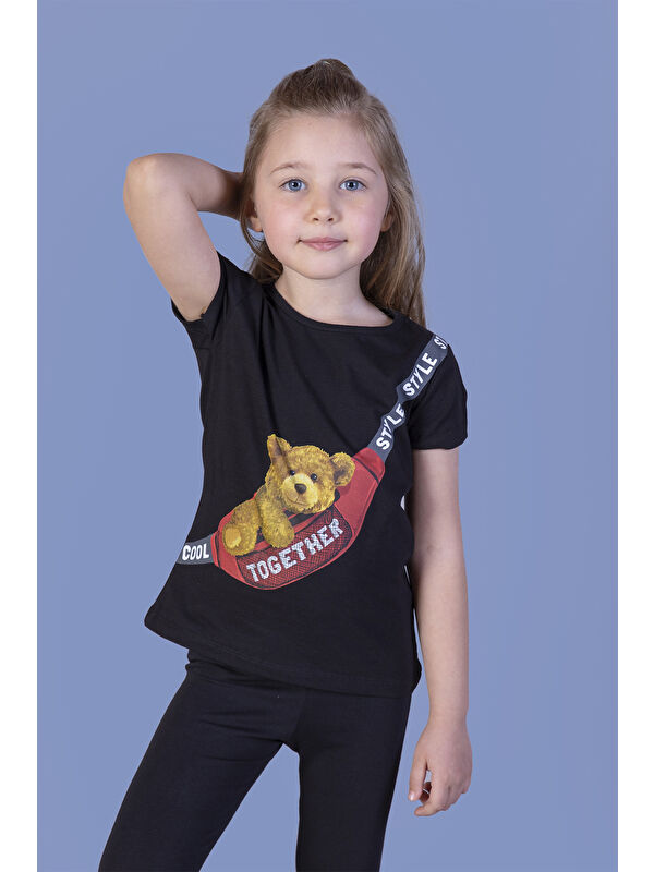 Toontoykids Kız Çocuk Çanta Baskılı Tişört