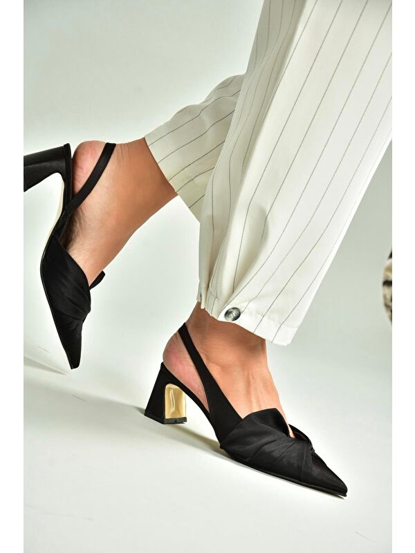 Siyah Kadın Topuklu Ayakkabı U6540807 - Görsel 4