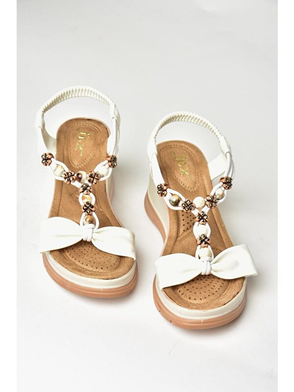 Beyaz Kadın Sandalet U2589244 - Görsel 5