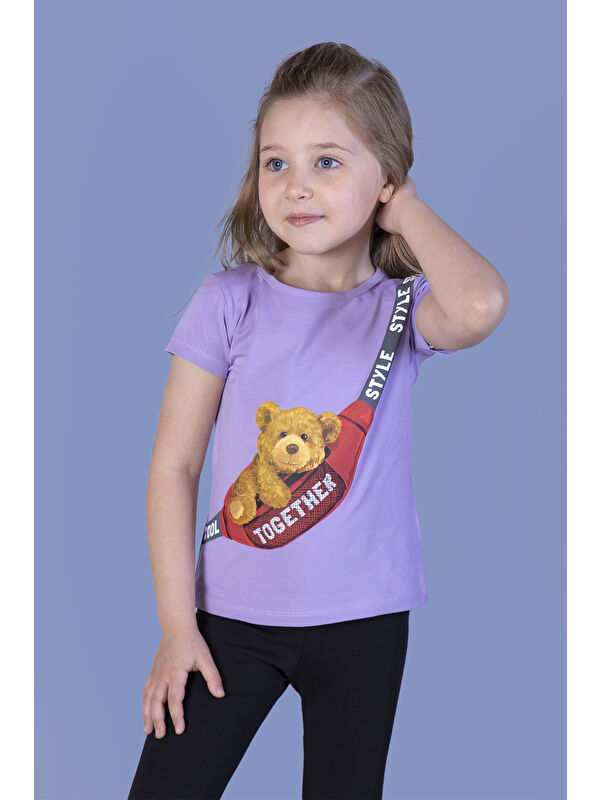 Toontoykids Kız Çocuk Çanta Baskılı Tişört