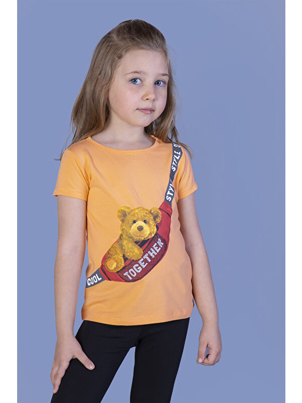 Toontoykids Kız Çocuk Çanta Baskılı Tişört