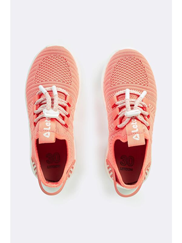 Bağcıklı Yuvarlak Burunlu Desenli Kız Çocuk Spor Ayakkabı - Görsel 4