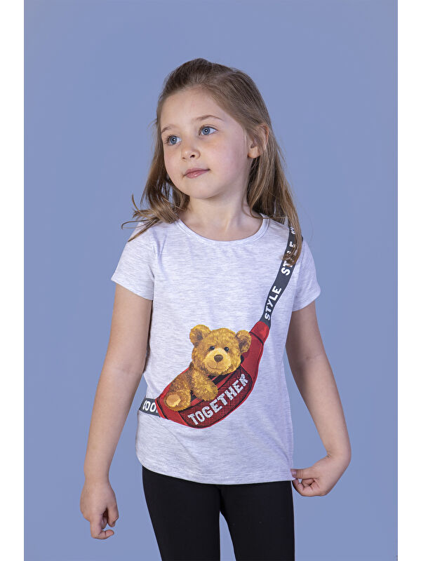 Toontoykids Kız Çocuk Çanta Baskılı Tişört