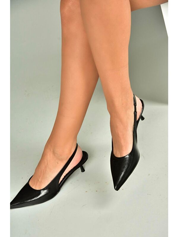 Siyah Kadın Topuklu Ayakkabı U5184398 - Görsel 2