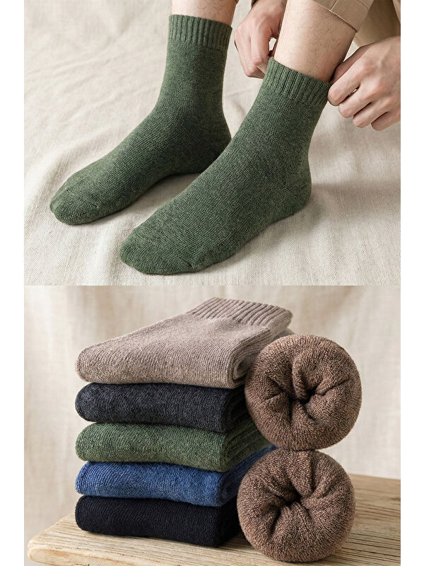 BGK Unisex 5 Çift Kışlık Havlu Çorap