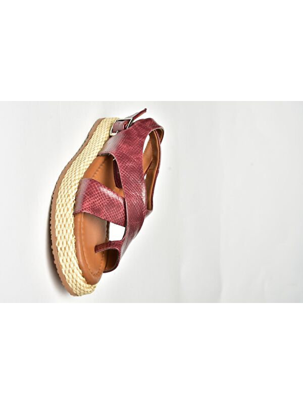 Bordo Kadın Sandalet U9732645 - Görsel 7