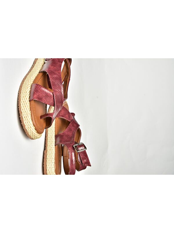 Bordo Kadın Sandalet U9732645 - Görsel 8