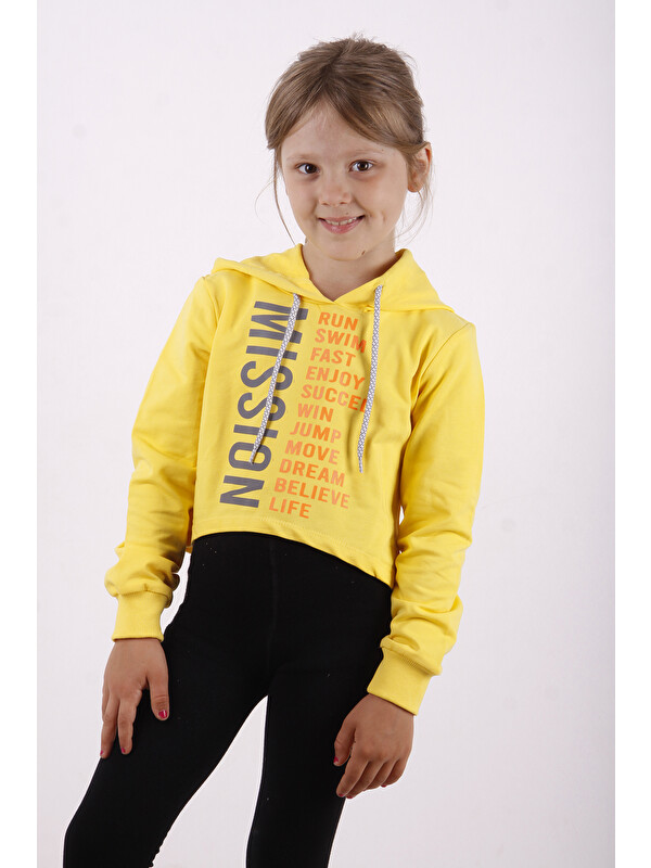Toontoykids Kız Çocuk Yazı Baskılı Sweatshirt