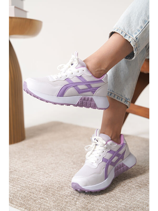 D0120 Günlük Ortopedik Kadın Sneaker Spor Ayakkabı - Görsel 4