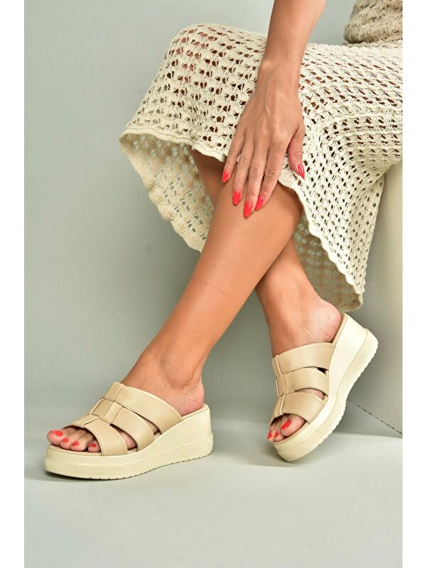 Bej Kadın Terlik U5553309 - Görsel 2